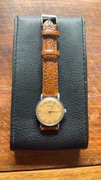 Vintage Movado horloge met robijnen wijzerplaat, Overige merken, Polshorloge, Ophalen of Verzenden, Leer