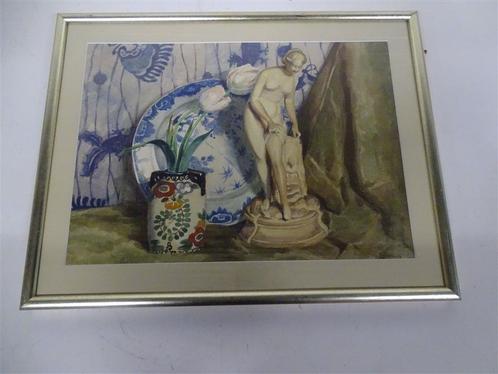A5579 Aquarel schilderij van een stilleven, Huis en Inrichting, Woonaccessoires | Schilderijen, Tekeningen en Foto's, Gebruikt