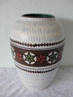 Vintage vaas van W. Germany, blauwe streepjes en rode groene, Ophalen of Verzenden, Huis en Inrichting