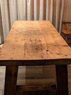 Unieke lange tafel van oude gebinten. (240cm), Huis en Inrichting, Tafels | Eettafels, 100 tot 150 cm, Ophalen of Verzenden, Landelijk