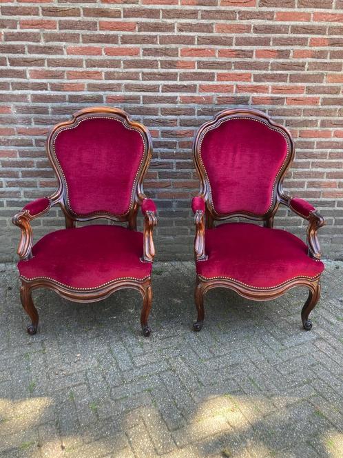 Biedermeier; 2 Arm fauteuils in perfecte conditie, Antiek en Kunst, Antiek | Meubels | Stoelen en Banken, Ophalen