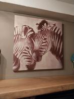 Zebra canvas schilderij, Ophalen, Zo goed als nieuw, Schilderij, 50 tot 75 cm