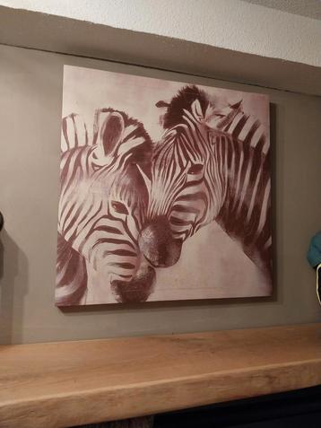 Zebra canvas schilderij  beschikbaar voor biedingen