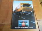 Folder Scania LB 111, LBS 111, LBT 111 vrachtwagens 1976, Ophalen of Verzenden, Zo goed als nieuw, Overige merken, Scania