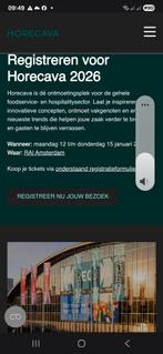 Kaartje horecava, Tickets en Kaartjes, Overige Tickets en Kaartjes, Twee personen