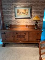 Zwaar massief eikenhouten dressoir, Huis en Inrichting, Kasten | Dressoirs, Ophalen, Gebruikt, 25 tot 50 cm