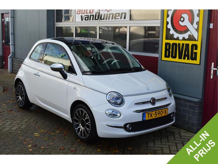 Fiat 500 0.9 TwinAir Turbo Collezione O.a: PDC, Cruise, Navi, Auto's, Fiat, Te koop, ABS, Airbags, Airconditioning, Alarm, Android Auto