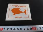sticker hengelsport visclub de karper hoeselt belgië, Ophalen, Zo goed als nieuw