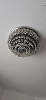 Plafondlamp met kristallen, Ophalen of Verzenden, Zo goed als nieuw, Glas, Modern