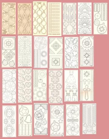 Wenskaarten maken borduur stickervellen beschikbaar voor biedingen