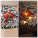 Led canvas 2 kardinalen 30/40cm, Ophalen of Verzenden, Nieuw
