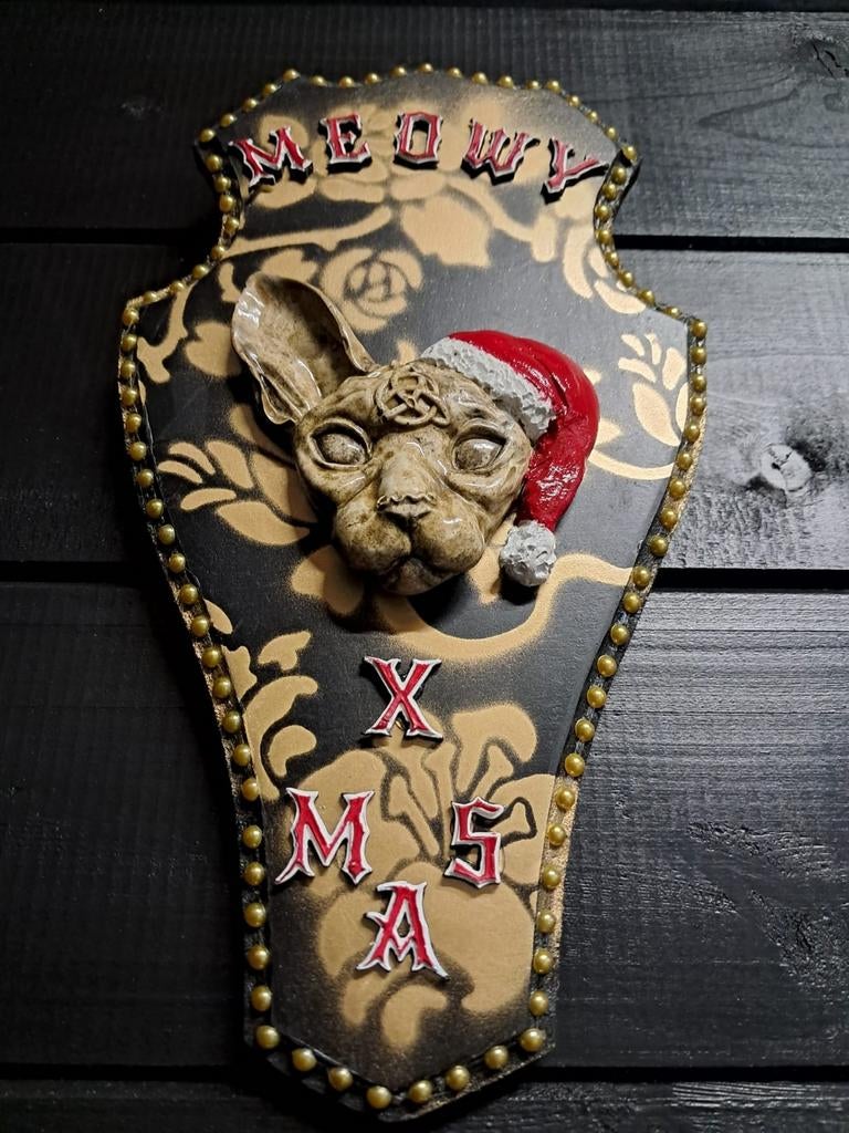 Merry Christmas wanddecoratie naaktkat silly art, Huis en Inrichting, Woonaccessoires | Wanddecoraties, Nieuw, Ophalen of Verzenden