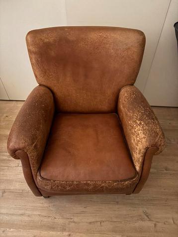 Vintage Schapenleren fauteuil beschikbaar voor biedingen