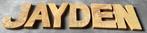 Houten Letters JAYDEN, Ophalen of Verzenden, Zo goed als nieuw