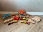 Houten speelgoed trein en treinbanen, Ophalen of Verzenden, Gebruikt
