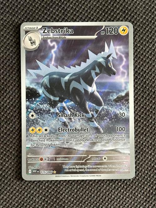 Zebstrika IR White Flare 115/086, Hobby en Vrije tijd, Verzamelkaartspellen | Pokémon, Zo goed als nieuw, Losse kaart, Ophalen of Verzenden