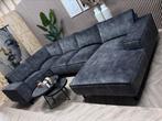 ZGAN Velvet Velours U-Bank / Hoekbank - Antraciet - 389cm