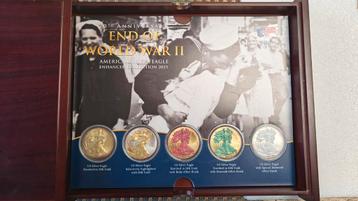 Zilveren 1oz Silver Eagle Munten Set (5 stuks) beschikbaar voor biedingen