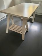 Linnmon ikea bureaublad met 2 Finnvard ikea schragen, Huis en Inrichting, Bureaus, Ophalen, Zo goed als nieuw