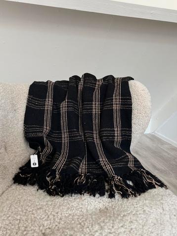 Madam Stoltz plaid - zwart & licht bruin. Cadeautip! beschikbaar voor biedingen