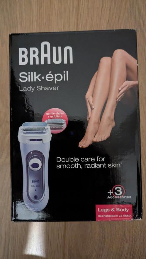 Silk-épil LS5560 draadoze Ladyshaver, 3 opzetstukken NIEUW, Witgoed en Apparatuur, Persoonlijke-verzorgingsapparatuur, Nieuw, Scheren en Epileren