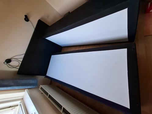 Boxspring bed, Huis en Inrichting, Slaapkamer | Bedden, Zo goed als nieuw, Tweepersoons, 160 cm, Stof, Zwart, Ophalen