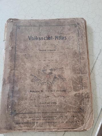 antieke schoolatlas uit 1917 beschikbaar voor biedingen