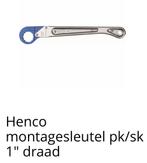 Henco ratelsleutel voor PK/SK fittingen met 1" draad NIEUW!, Ophalen, Nieuw