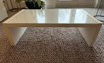 Witte IKEA salontafel met glasplaat, Ophalen, Gebruikt, 100 tot 150 cm, 50 tot 100 cm