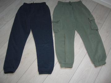 2 joggingsbroeken maat S samen €10.- ZARA  groen blauw zgan beschikbaar voor biedingen