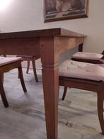 Massief houten eettafel, Ophalen, Gebruikt, Vintage, 50 tot 100 cm