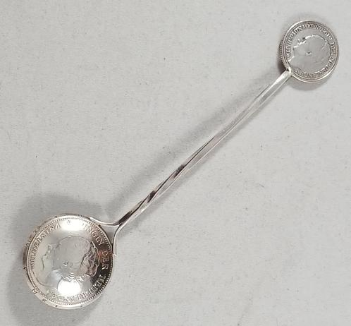 Zilveren Muntlepel theelepel f 1,25 antiek zilver, Antiek en Kunst, Antiek | Goud en Zilver, Zilver, Ophalen of Verzenden