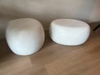 vtwonen Pebble 2 nieuwe bijzettafels 31x65x49cm 35xø50cm wit, Huis en Inrichting, Ophalen, Zo goed als nieuw, Rond, Minder dan 50 cm