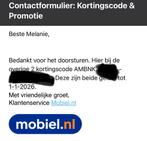 Kortingscode voor accessoires Mobiel twv €75, Tickets en Kaartjes, Kortingen en Cadeaubonnen, Eén persoon, Kortingsbon, Warenhuis- of Winkelbon