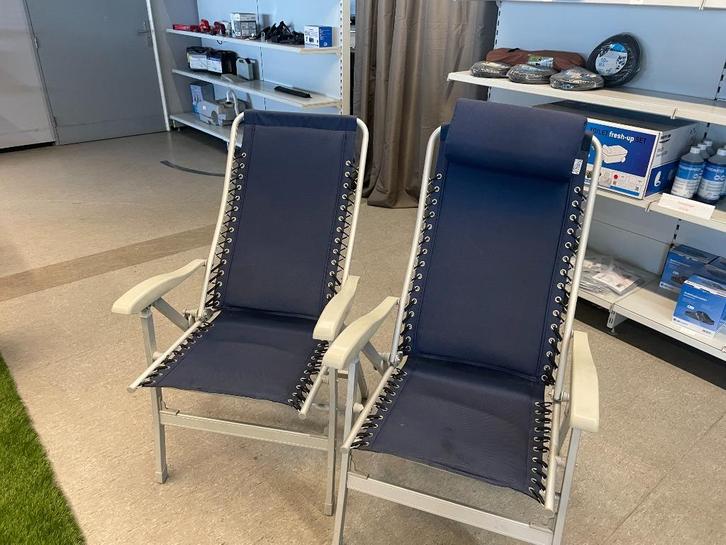 2x Basecamp relaxstoelen – €60,-, Caravans en Kamperen, Kampeermeubelen, Campingstoel, Ophalen