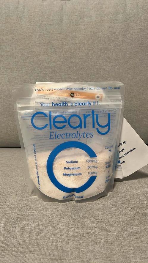 Clearly electrolytes unflavored unopened 600g, Sport en Fitness, Gezondheidsproducten en Wellness, Nieuw, Poeder of Drank, Ophalen of Verzenden