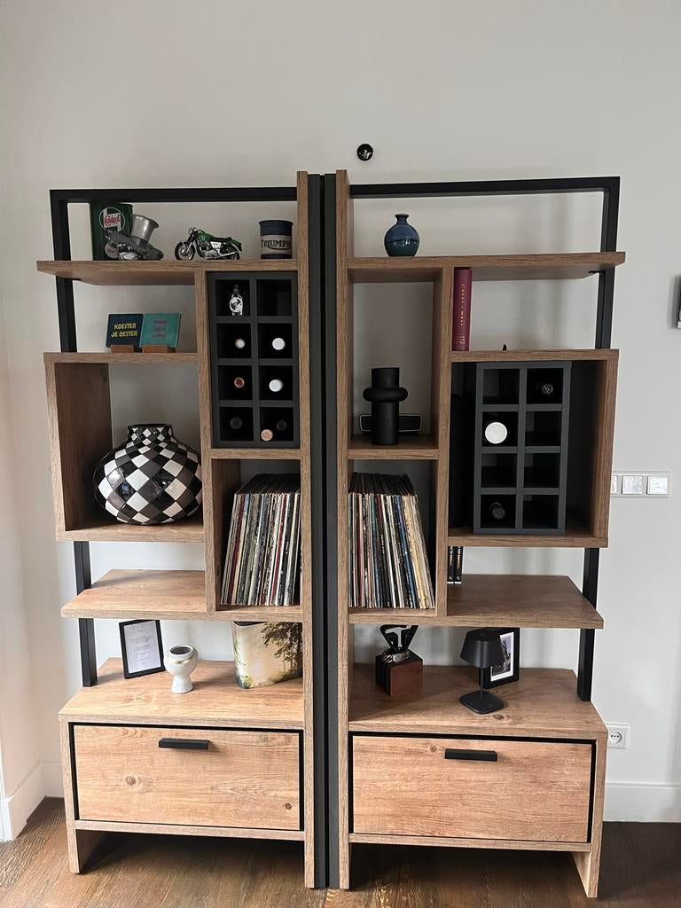 2x Roomdivider / Boekenkast - Pavarotti, Huis en Inrichting, Woonaccessoires | Kamerschermen, Ophalen, Zo goed als nieuw