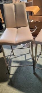 barkrukken  beigegrijs, Huis en Inrichting, Barkrukken, Ophalen, 60 tot 90 cm, Zo goed als nieuw, Metaal