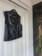 Gilet leer zwart dames, Ophalen of Verzenden, Zo goed als nieuw, Jasje, Maat 34 (XS) of kleiner