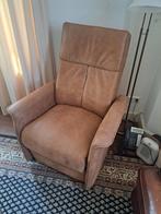 Nubuck Lederen Relax stoel (4 standen), Ophalen, Bruin, Leer, Zo goed als nieuw