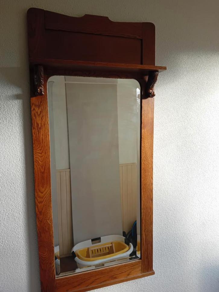 Spiegel, Antiek en Kunst, Antiek | Spiegels, Minder dan 50 cm, Rechthoekig, Ophalen