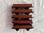 5x Trix bakwagens, Hobby en Vrije tijd, Modeltreinen | H0, Gebruikt, Gelijkstroom, Trix, Wagon