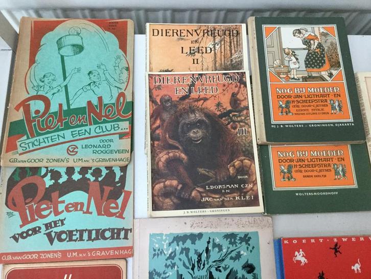 Oude KINDERBOEKJES: Nog bij moeder, Piet en Nel, enz, Boeken, Kinderboeken | Jeugd | onder 10 jaar, Gelezen, Ophalen of Verzenden