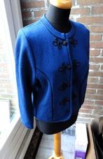Vintage Blauw wollen Astrifa vestje met zwarte details Mt 42, Gedragen, Blauw, Maat 42/44 (L), Astrifa