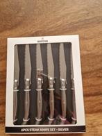 6-delige Steakmessenset - Zilver, Nieuw, Ophalen of Verzenden, Rvs of Chroom, Vaatwasserbestendig