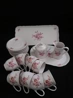 Hutschenreuther drache rose gebloemd thee&gebakservies, Antiek en Kunst, Antiek | Servies los, Verzenden
