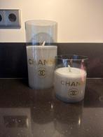 Set van 2 windlichten met elektrische kaars, Ophalen, Kunststof, 25 tot 50 cm, Wit