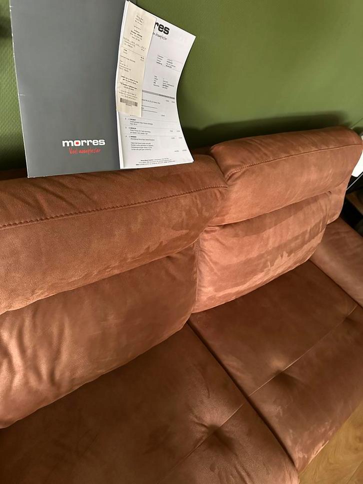 Morres 2,5-zits relaxbank met garantie, Huis en Inrichting, Banken | Complete zithoeken, Zo goed als nieuw, Stof, Ophalen of Verzenden