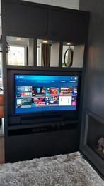 Prachtige zwarte Roomdivider met TV Beugel en opbergruimte, Ophalen, Gebruikt, 200 cm of meer, 150 tot 200 cm