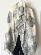 Prachtige bewerkte wollen sjaal pailletten Bianca van Leur, Kleding | Dames, Bianca van Leur, Ophalen of Verzenden, Nieuw, Sjaal